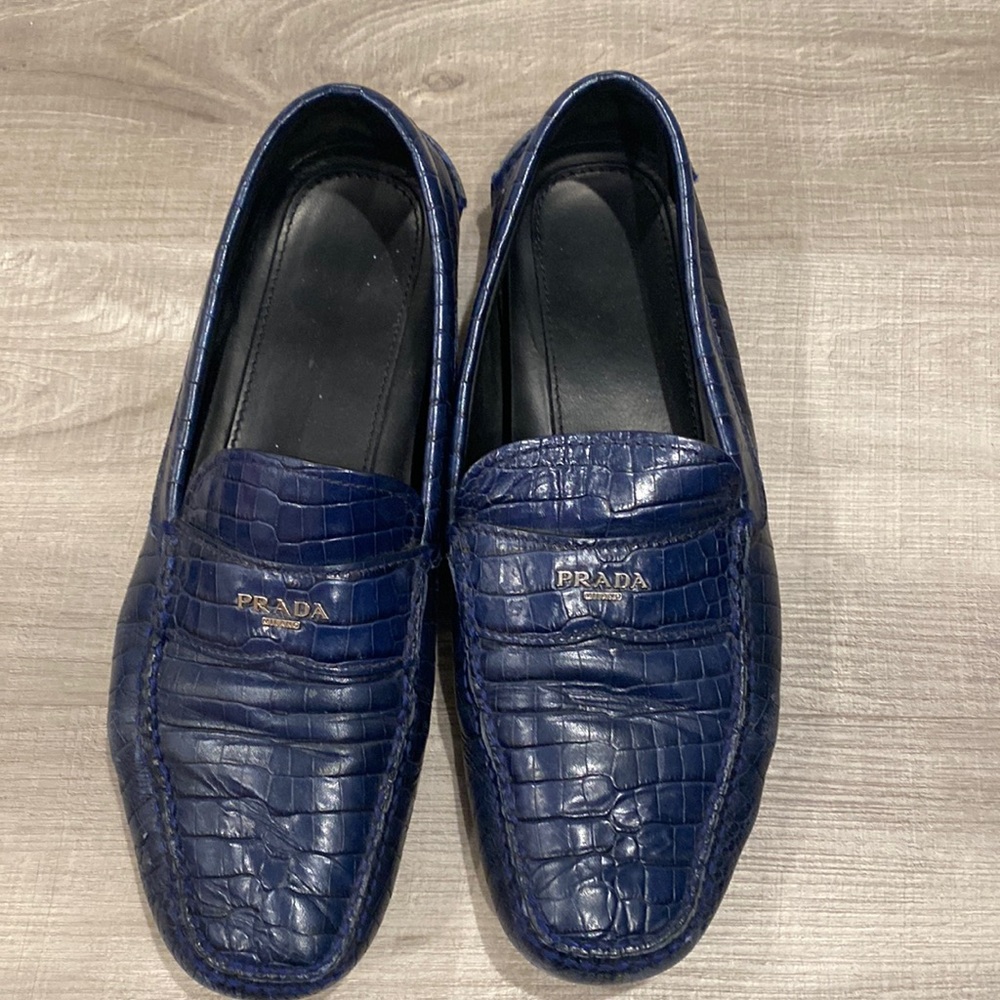 Prada leather loafers